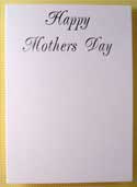 Happy Mothers Day White / Silver with Envelope (7x5)
