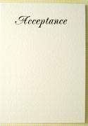 Acceptance White and Silver Card & Envelope