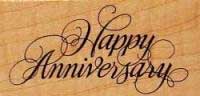 'Happy Anniversary' - Rubber Stamp