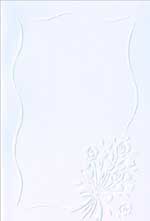 Pack 5 Luxury Embossed Bunch of Flowers Border Cards & Envelopes