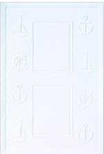 Pack 5 Luxury Embossed Sea Theme Border Cards & White Envelop