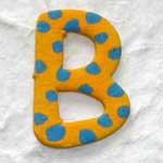 Wooden Letter 'B' Handpainted