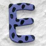 Wooden Letter 'E' Handpainted