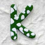 Wooden Letter 'K' Handpainted