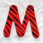 Wooden Letter 'M' Handpainted