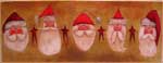 Santas and Stars Large - Rubber Stamp