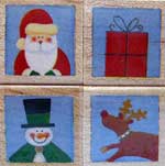 Santa & Friends - 4 Small Rubber Stamp Set