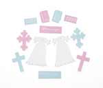 Christening Foam Stickers - Pink