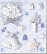 Silver Bells & Ponsietta - 3D Decoupage Stickers