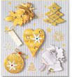 Gold Christmas - 3D Decoupage Stickers