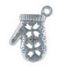 Silver Mitten Charm