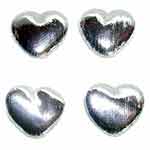 Small Puffy Silver Heart
