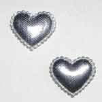 HEART Curve Edge Silver Heart