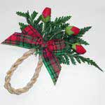 Tartan Bow & Roses Posie Topper