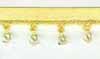 Pale Yellow Droplets Bead Trim 1 METRE