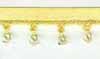 Pale Yellow Droplets Bead Trim 1 METRE