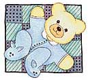 A4 Blue Teddy Designs x 6 - Decoupage Paper