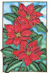 A4 Poinsetta Designs x 4 - Decoupage Paper