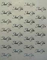 'Thank You' Envelope Seals-Silver