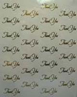 'Thank You' Envelope Seals-Gold