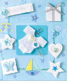 Blue Baby Gro- 3D Decoupage Stickers