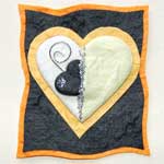 Heart - Black & Orange Topper