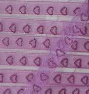 Glittering Hearts Fushia Pink 1 METRE