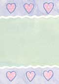 Border Panel - Pale Pink Hearts Border / Lilac Panel Card