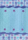 Border Panel - Blue Tiles & Stars Border