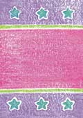 Border Panel - Pink and Purple with Blue Stars Panel