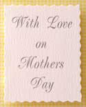 Panel: With Love on Mothers Day White/Silver