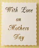 Panel: With Love on Mothers Day Cream/Gold