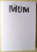 Mum Printed Silver Card & Envelope