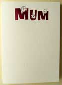 Mum Printed Lemon/Raspberry Card & Envelope