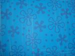 Retro Blue Flower Scrapbooking Paper 12x12"