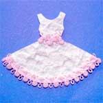 Diecut Ballet Dress - White & Pink