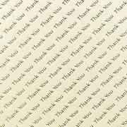 A4 'Thank You' Gold on Ivory Paper