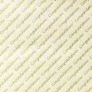 A4 'Congratulations' Gold on Ivory Paper