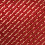 A4 'Happy Christmas' Gold on Red Paper