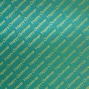 A4 'Happy Christmas' Gold on Green Paper