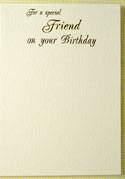 Friends Birthday Gold & Cream Card and Envelope