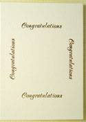 Congratulations Square White and Silver Card & Envelope