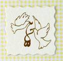 Doves and Rings White & Silver pack of 10 Doves and Rings White & Silver pack of 10