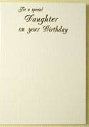 Daughter Birthday Gold and Cream Card & Envelope