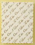 Deckled Panel - Foil Printed 'One I love' Panel Deckled Panel - Foil Printed 'One I love' Panel