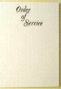 Order of Service White and Silver Card & Envelope