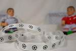 Football - White Satin Ribbon (1 metre)