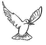 Single Dove - Rubber Stamp