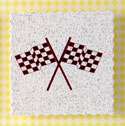 Chequered Flag Panels Red