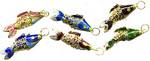 Fish - A Turquiose & Gold Articulated Fish Charm